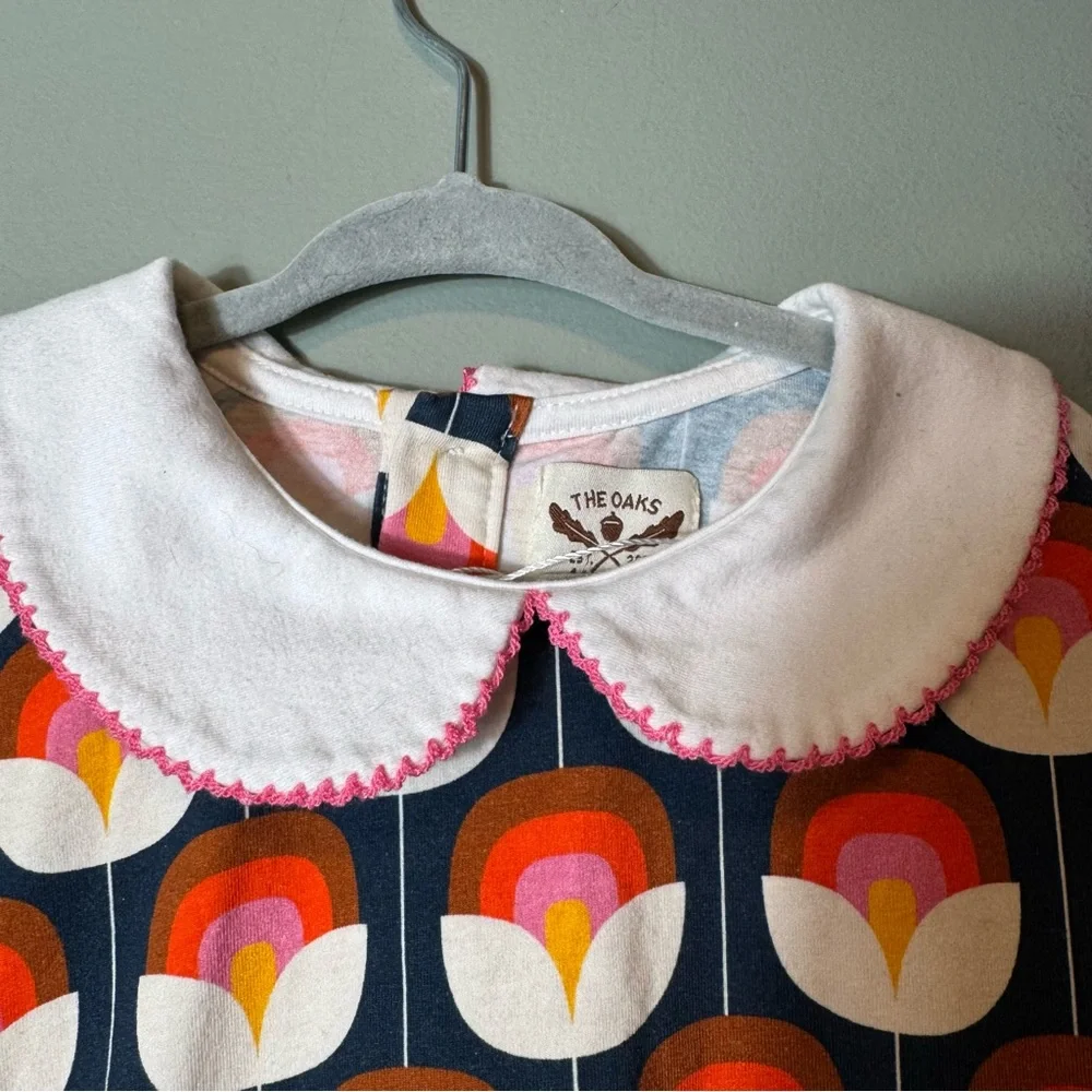 The OAKS Apparel Company Girls‎ Size 7 Dress Retro Print NWOT